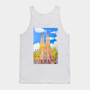 Sagrada Familia. Sky castle Tank Top